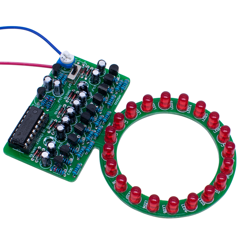 Diy Electronics Gadgets - CD4017 Ring-Gradient-LED-Lauflicht-DIY-Kit, elektronische Schweißtrainingsbauteile für unterhaltsame