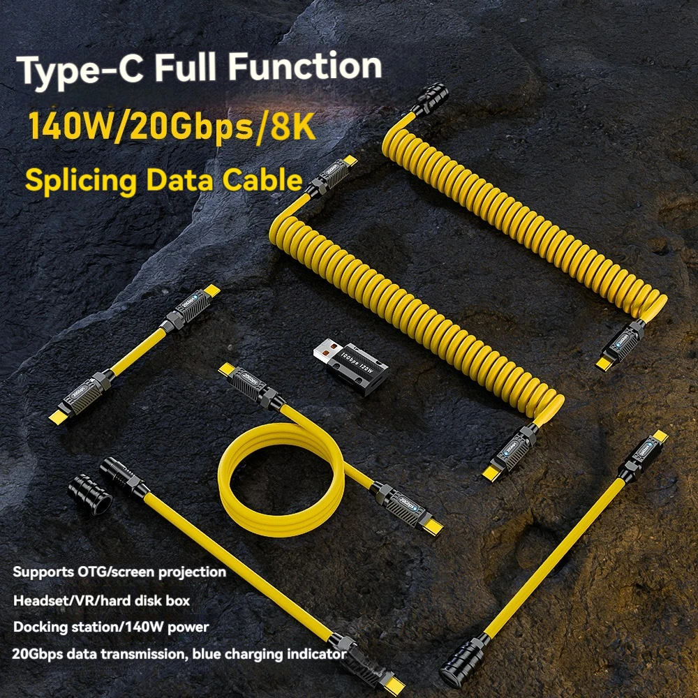 Diy Electronics Gadgets - 7-in-1-USB-C-Geek-Datenkabel-DIY-Set, 8K bei 60 Hz, 20