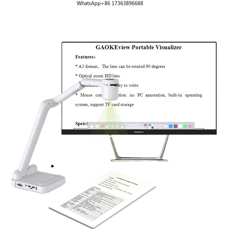 Document Camera Visualizer - Gaoke A3A4 Mini-Scanner Dokumentenkamera für Schule