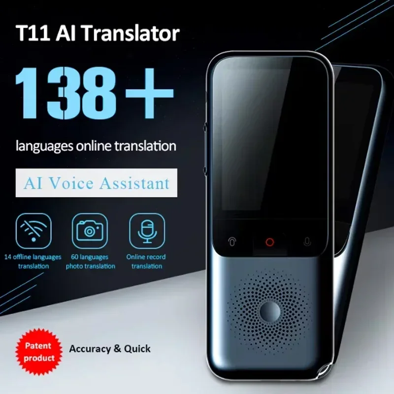 Portable Translator Device - T11 Intelligenter Übersetzer 138 Sprachen Offline