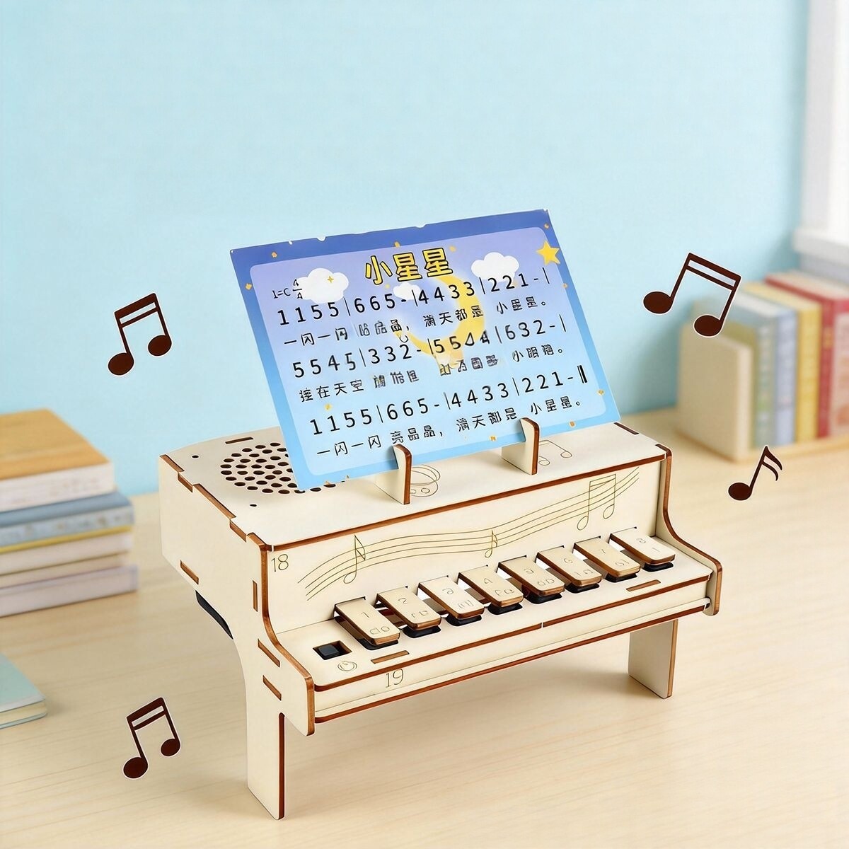 Diy Electronics Gadgets - DIY Holz-Elektronisches Klaviermodell STEM-Bausatz Physik-Sound-Experiment Lehrhilfe