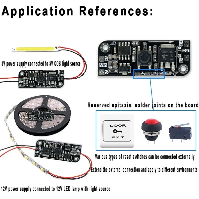 Electronics & Gadgets Charging Gocable 8 In 1 Edc 100W Cable - Mikro-Tasten-Dimmplatine, bistabiles elektronisches Schaltermodul, Lampendimmmodul mit