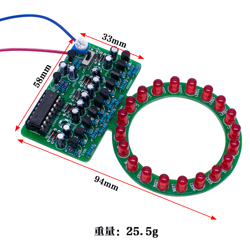 CD4017 Ring-Gradient-LED-Laufl – Diy Electronics Gadgets Bewertung und Preis