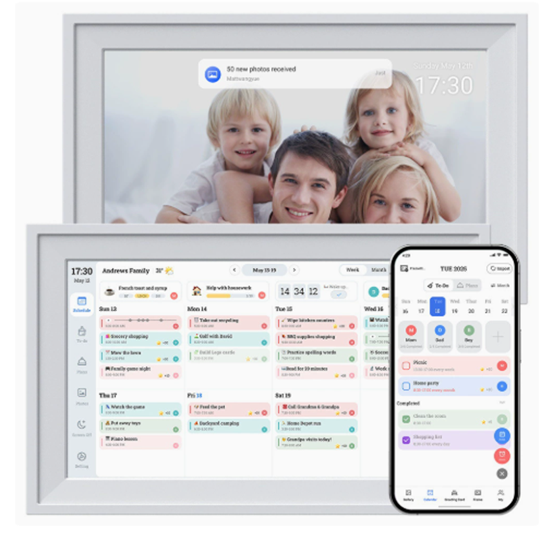 Digitaler Fotorahmen-Kalender  – Digital Photo Frame Wifi Bewertung und Preis