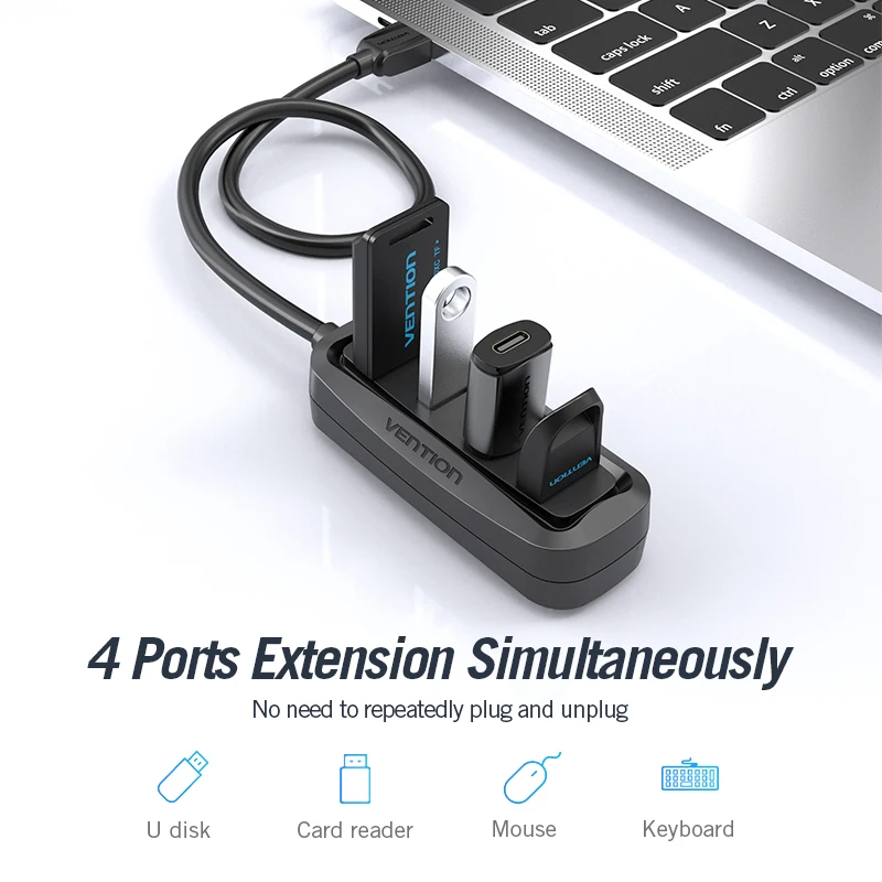 Vention USB 2.0 HUB 4-Port mit – Electronics Gadgets Wholesale Bewertung und Preis