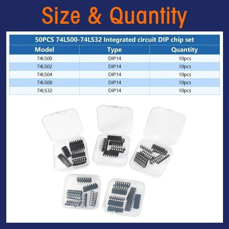 50PCS 74HC/74LS Logic IC Sorti – Diy Electronics Gadgets Bewertung und Preis